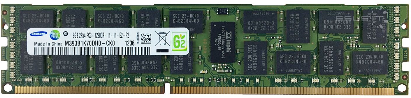 Samsung RAM 1x 8GB ECC REGISTERED DDR3 1600MHz PC3-12800 RDIMM | M393B1K70DH0-CK0 M393B1K70DH0-CK0