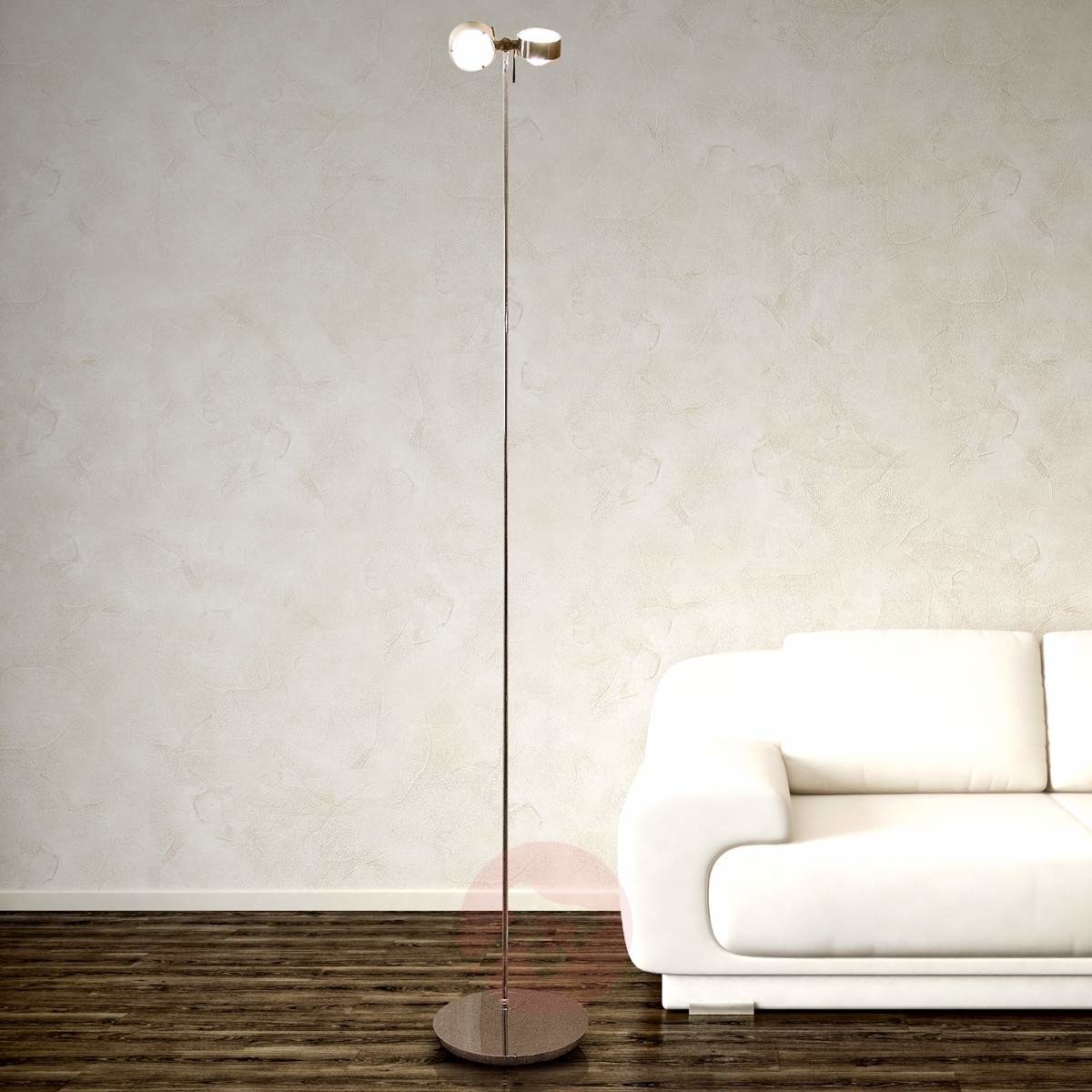 TOP LIGHT Ruchoma lampa stojąca PUK FLOOR, chrom, 2-pkt.