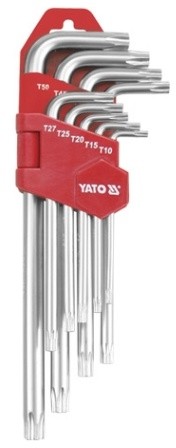 Yato Klucze imbus torx, długie t10-t50, 9 cz. YT-0512