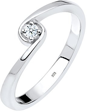 Diamore diamore pierścionek damski srebro wysokiej próby 925 diament Biały 0604941213, srebro, biały 0604941213_58