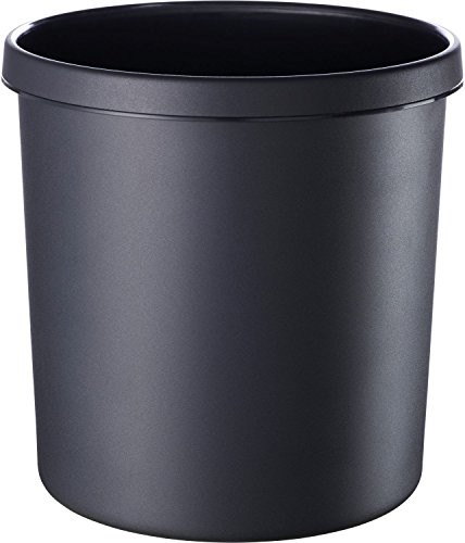 Helit h6106395 Sicherheits-kosz na papier, trudno-zapalne, 12 L, czarny H6106395
