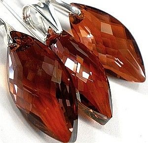 Arande SWAROVSKI kolczyki wisiorek RED MAGMA 30MM SREBRO 1567109472