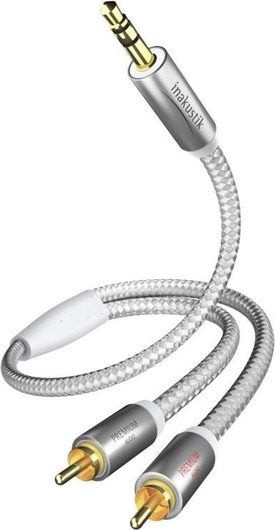 In-Akustik Premium Audiokabel - Kabel jack 3,5mm - 2x wtyk RCA 004100015