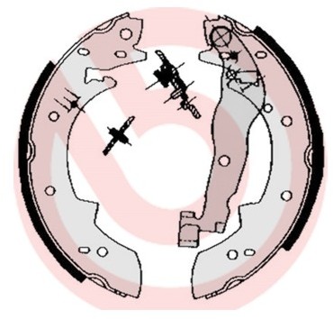 BREMBO Zestaw szczęk hamulcowych S 68 511