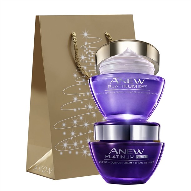 Avon Anew Platinum Krem Na Dzień + Noc + Torebka