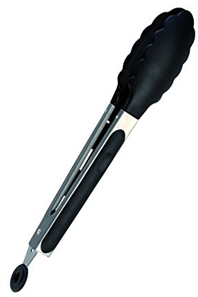 Berghoff 2801017 szczypce do serwowania, ze stali nierdzewnej, nylon, czarna, 26 x 4 x 26 cm 2801017