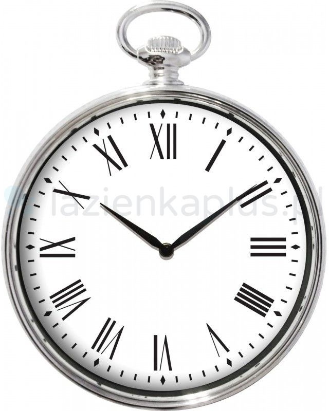 Zdjęcia - Radioodbiorniki / zegar Zegar ścienny RELIC chromowane srebro 38,4 x 30 cm