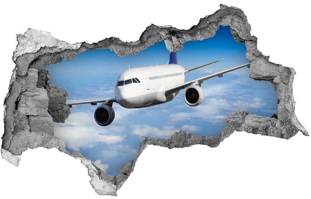 Wallmuralia.pl Foto zdjęcie dziura na ścianę Samolot w powietrzu