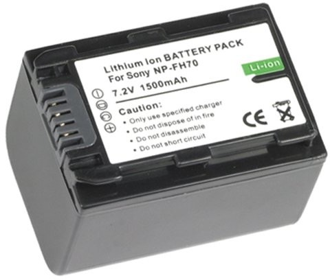 amsahr Sony NP-FH70 1500 mAh,,,,, 7.4 wolta, dopuszczenie CE-, zgodność z dyrektywą RoHS.Bateria jednorazowa BT-SNNPFH70-1CT