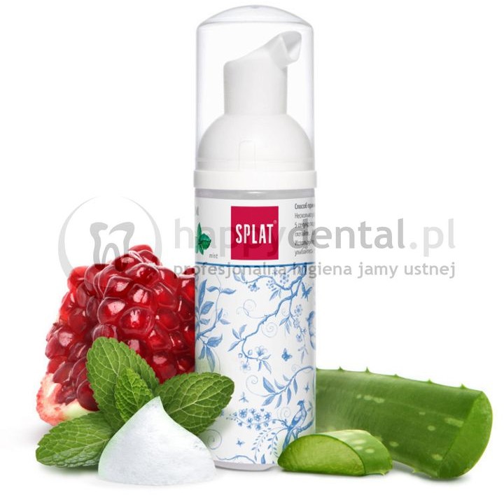 Splat Kosmetica SPLAT FOAM 2 w 1 MINT 50ml (szara) - pielęgnacyjna pianka 2 w 1 do pielęgnacji jamy ustnej