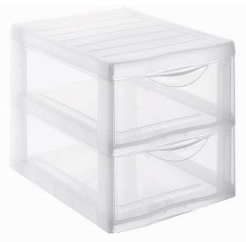 Rotho Pojemnik biurowy z 2 szufladami A4 ORGAMIX transparentny 1421900096