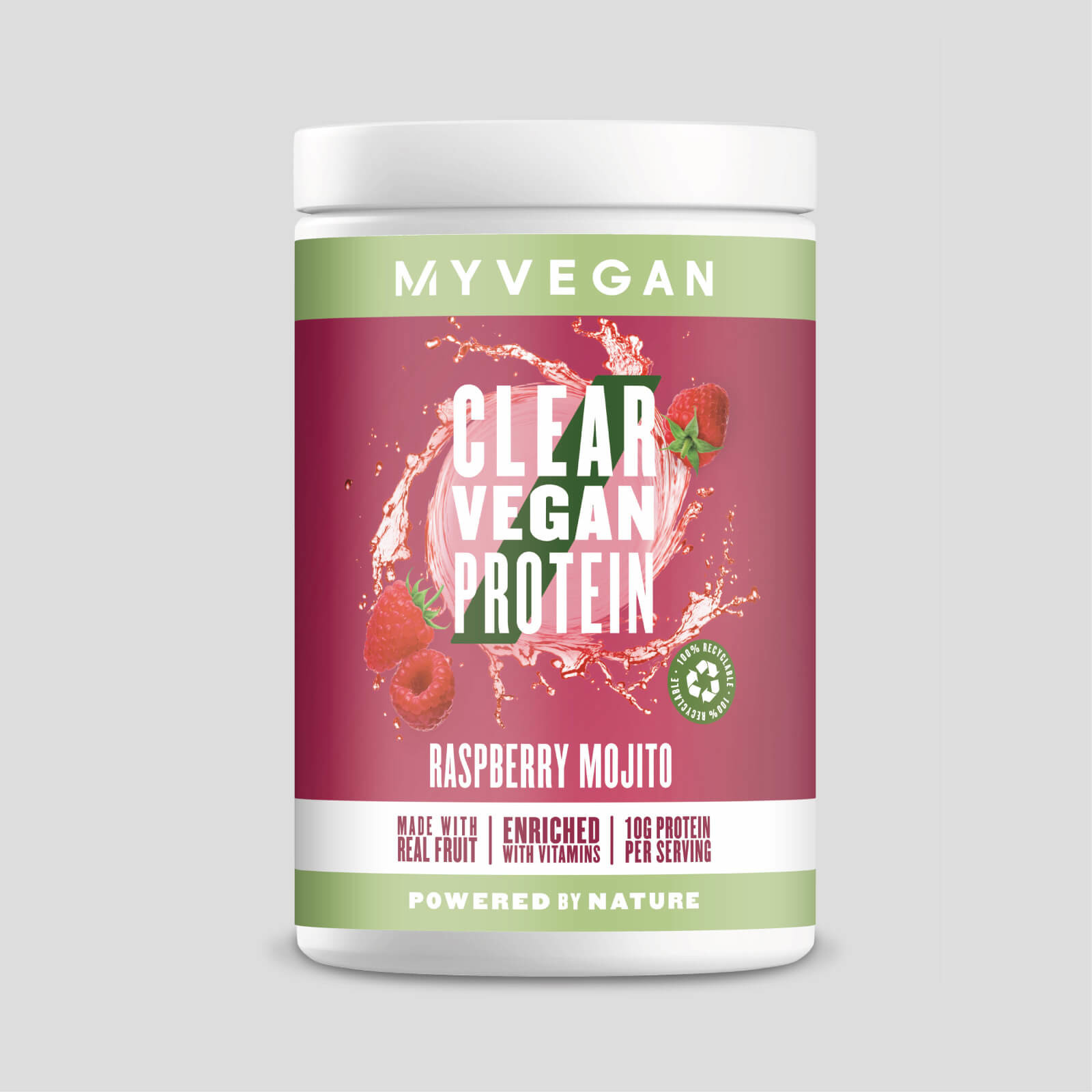Myvegan Czyste Białko Wegańskie - 640g - Raspberry Mojito