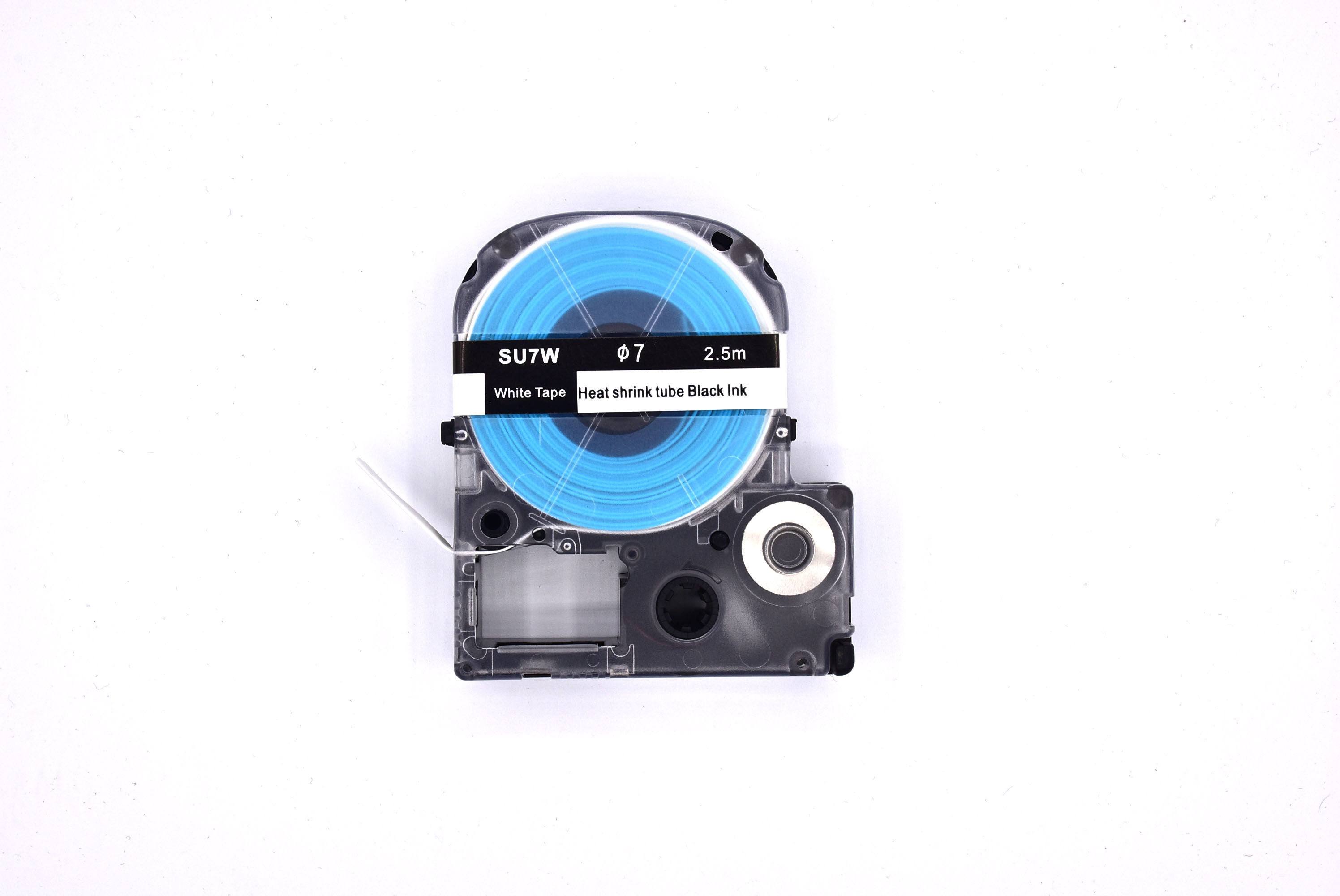 Epson SU7W, 7mm, 12mm x 2,5m, czarny druk / biały podkład, termokurczliwa, taśma zamiennik