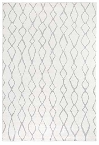 andiamo Tkany dywan Bolonia wzór ornamentu bieżnik nowoczesny polipropylen Öko-Tex 100 dywan w kolorze szarym, 60 cm x 110 cm