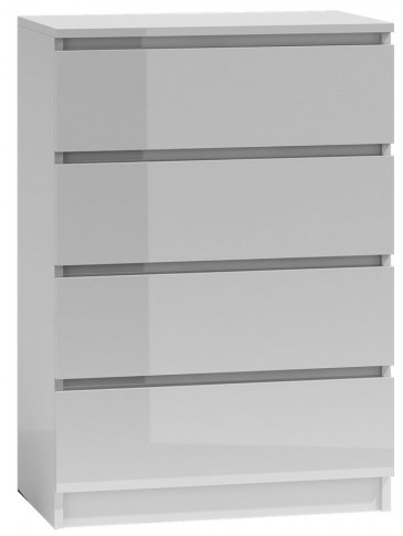 Biała Komoda Skandynawska Z 4 Szufladami W2-E35