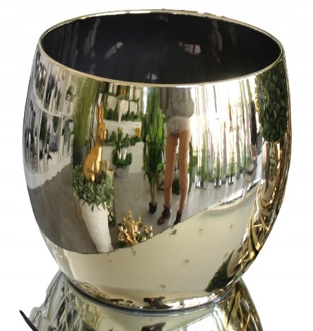 Doniczka donica osłonka złota 23 H22 DEcodomi