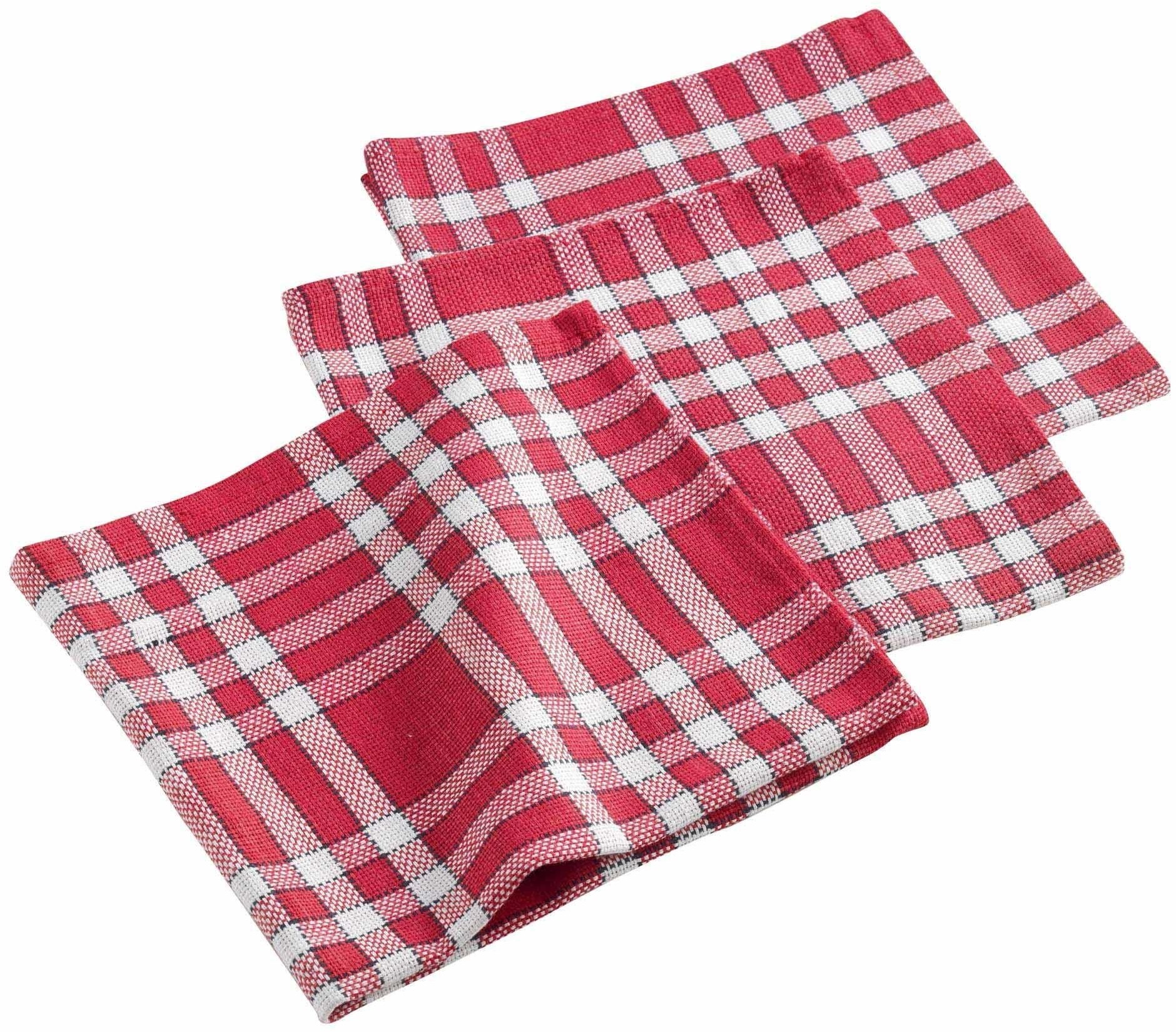 Douceur d'intérieur Douceur dintérieur Serwetki na stół 3 sztuki TRADITIO 45 x 45 cm kolor czerwony B079MG17LD