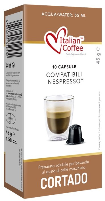 Italian Coffee Caff Macchiato Cortado kapsułki do Nespresso - 10 kapsułek