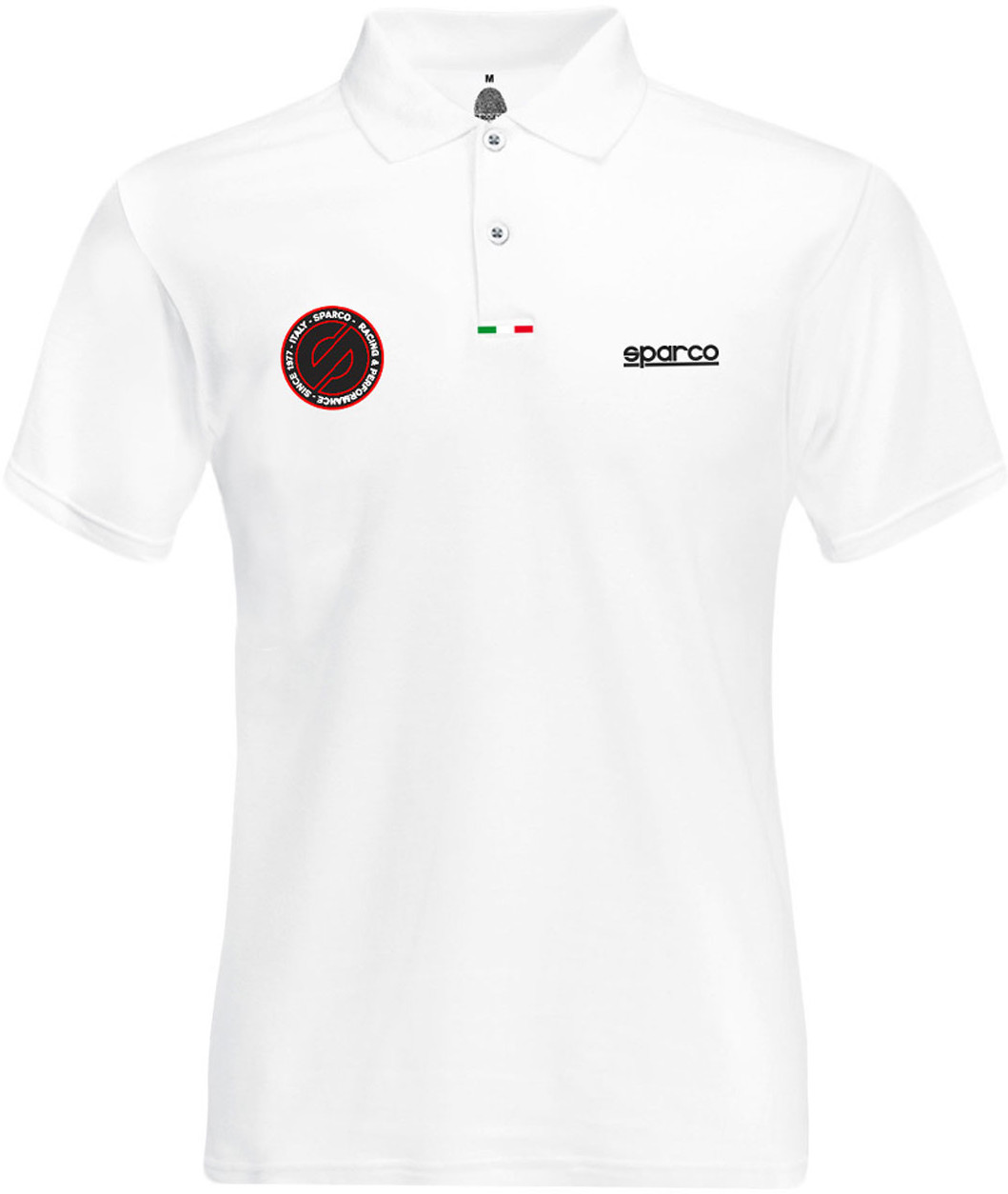 Sparco Koszulka Polo Performance męska biała 01222BI1S