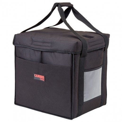 Cambro Czarna 15-calowa składana, izolowana torba dostawcza GoBag GBD121515110 GBD121515110