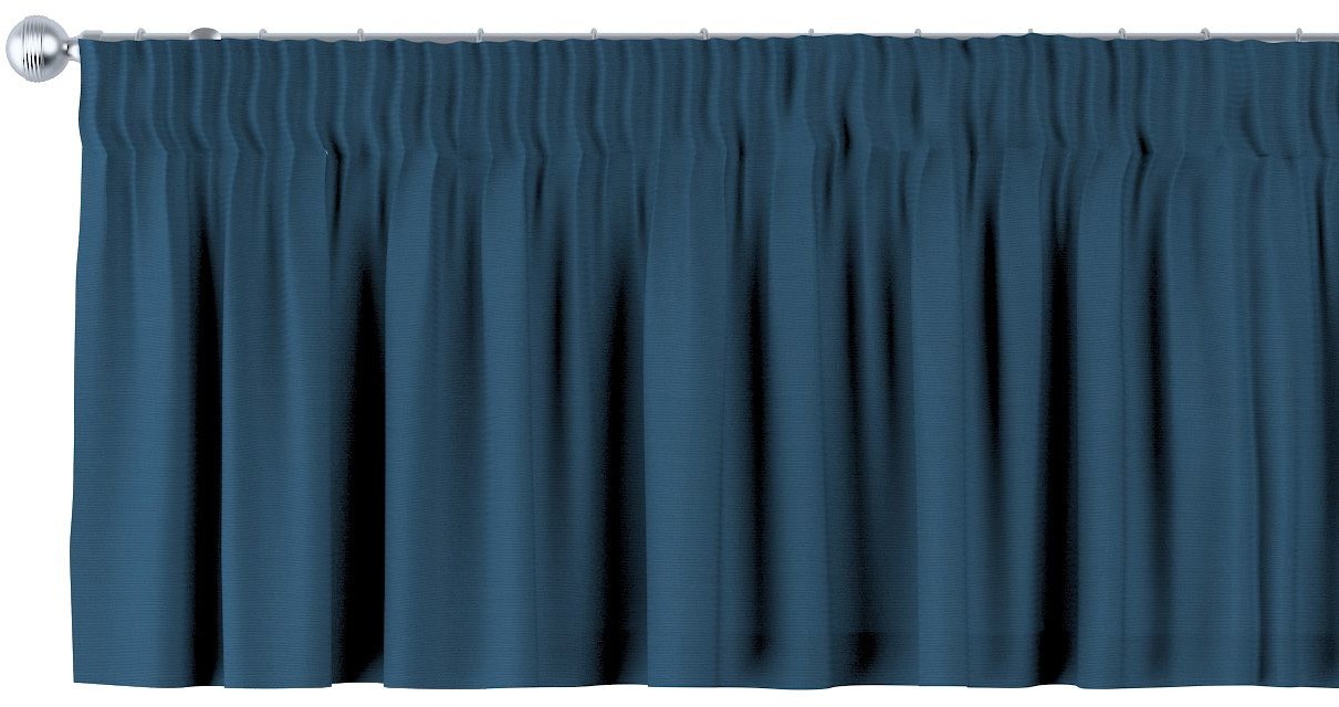 Dekoria Lambrekin na taśmie marszczącej Ocean Blue morski niebieski) 260 × 40 cm Cotton Panama 396-702-30