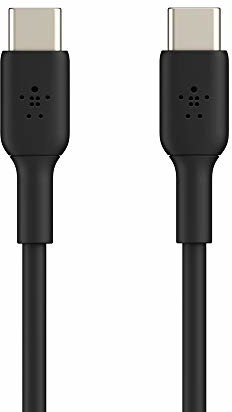 Belkin Kabel USB-C na USB-C (kabel USB do szybkiego ładowania do notebooków 10, S10, Pixel 4, iPad Pro i innych) USB typu C kabel do szybkiego ładowania (2 m, czarny) CAB003bt2MBK