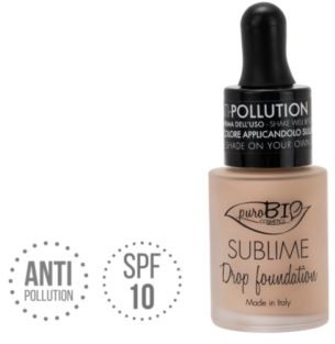 Purobio Podkład Pielęgnacyjny Drop, Anti Pollution, Kolor 00, 15ml