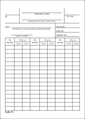 Firma krajewski Karta czytelnika [Pu/B-171] 47439_0