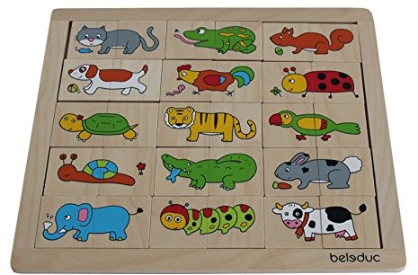 Hape beleduc beleduc 11006 Match i Mix zwierząt, puzzle