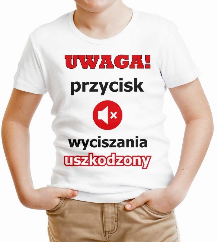 Poczpol UWAGA! przycisk wyciszania uszkodzony - koszulka dziecięca PRZPOC-0-2281