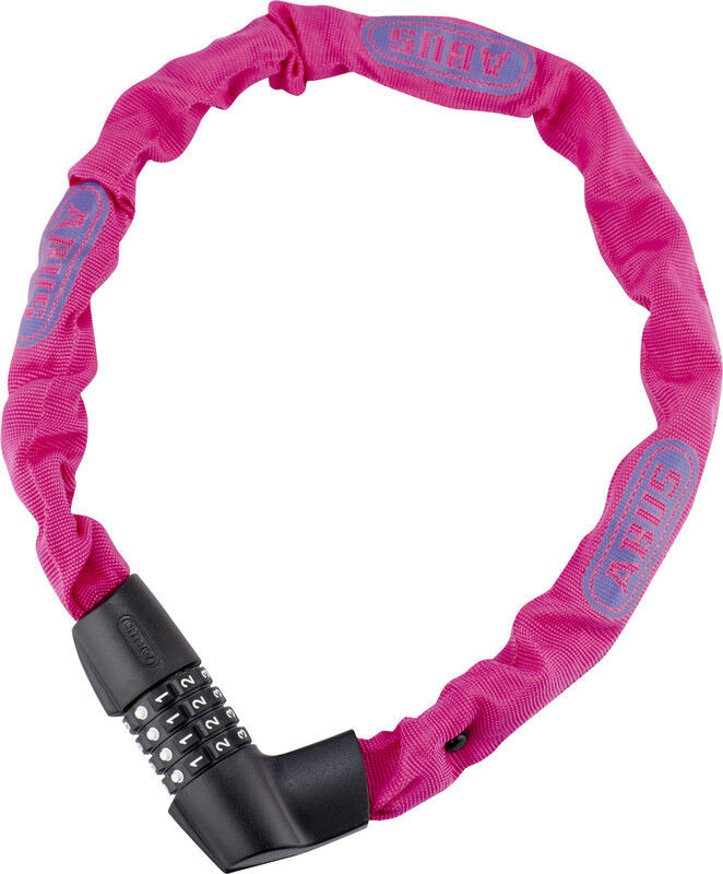 Abus Tresor 1385/75 Łańcuch rowerowy z zamkiem, neon pink 2020 Zapięcia na szyfr 71265