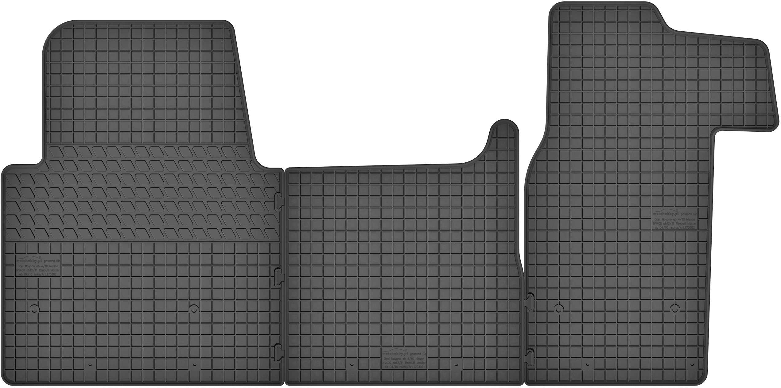 MotoHobby Opel Movano B (od 2010) - dywaniki gumowe dedykowane ze stoperami
