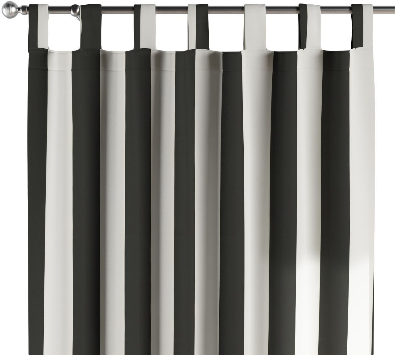 Dekoria Zasłona na szelkach 1 szt. pasy czarno-białe 1szt 130 × 260 cm Comics 310-137-53