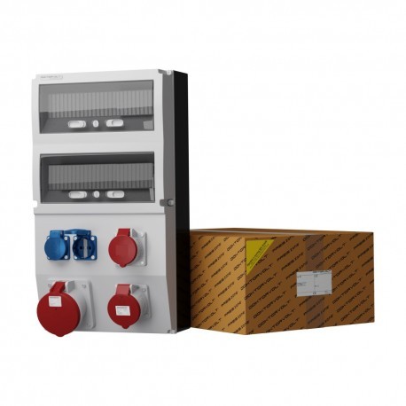 Doktorvolt Rozdzielnica budowlana eXT 63A 32A 16A 2x230V Mennekes 8188 DV-8188-F