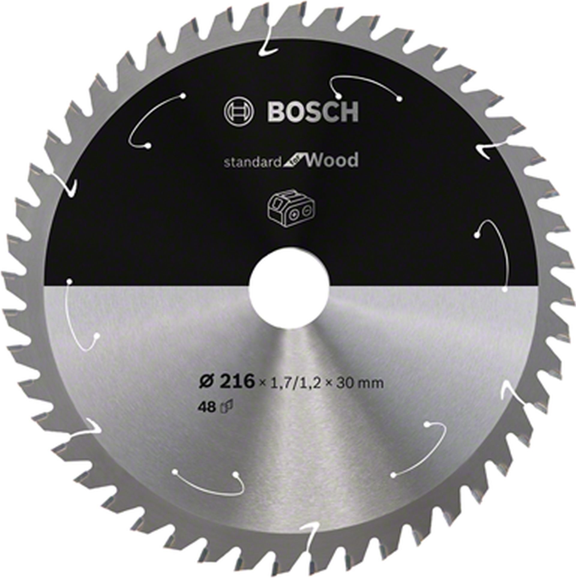 Bosch Standard for Wood Tarcza tnąca 216 × 1,7 / 1,2 × 30 T48, 2608837723