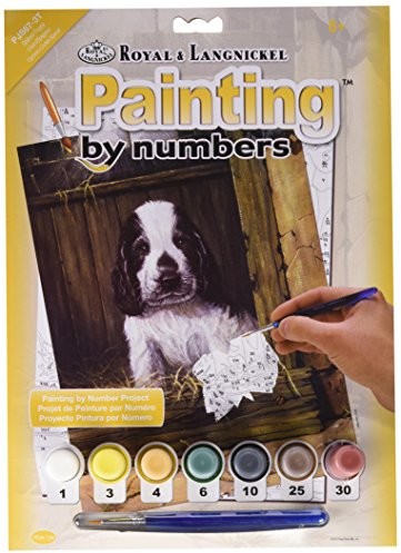 Royal Langnickel Royal & Lang Niklowo 27,9 x 38,1 cm spaniel Puppy zadrukowany malowanie za pomocą liczb malowania zestaw PJS67