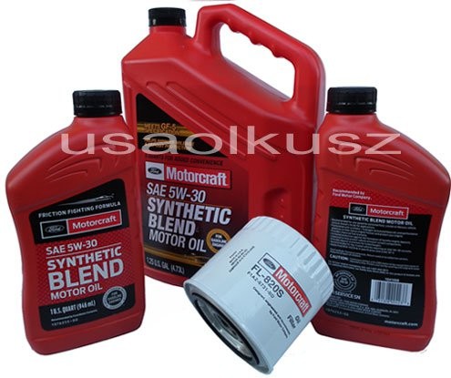 MOTORCRAFT Oryginalny filtr oraz syntetyczny olej silnikowy 5W30 Ford Expedition 5,4 V8 2005 xxx