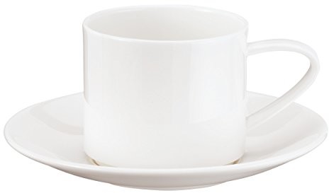 Asa Selection ASA  table filiżanka z dolna/ze spodkiem, można układać w stos, Fine Bone China, ciepła biel, 200 ML, 1992013
