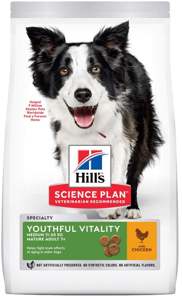 Hills Science Plan Mature Adult 7+ Youthful Vitality Medium Chicken 14 kg