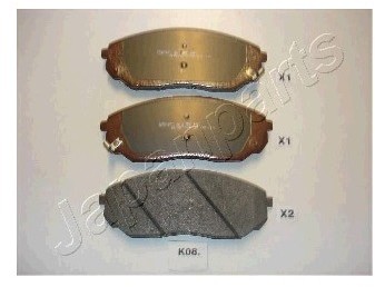 JAPANPARTS Zestaw klocków hamulcowych, hamulce tarczowe PA-K08AF