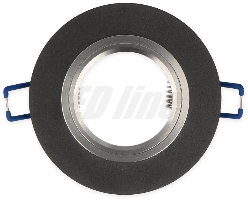 LED line Oprawa szklana mrożona okrągła stała czarny GLIKKA 241420