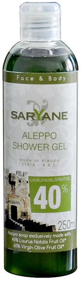 Saryane Saryane Żel pod prysznic Aleppo 40% oleju laurowego 250ml