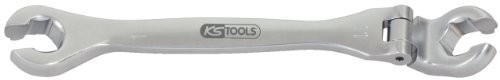 KS Tools 518.0381 Chrome Plus otwarty klucz oczkowy z podwójnym z przegubem, 11 MM 4042146221167