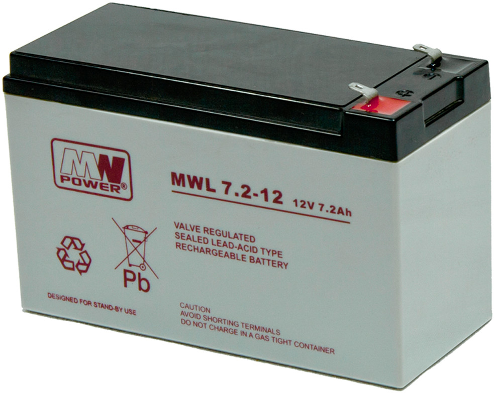 Akumulator żelowy 12V/7,2Ah MWL T1