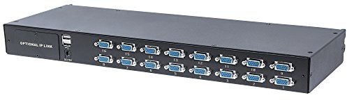 Intellinet 16-Port KVM-Switch z interfejsem VGA do stosowania w modułowym charakteryzującym się Intellinet Rack MOUN 507844