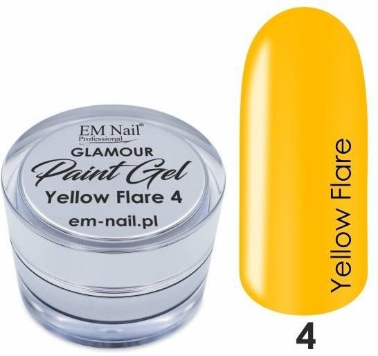Em nail professional Paint Gel Glamour Nr. 4 Yellow Flare