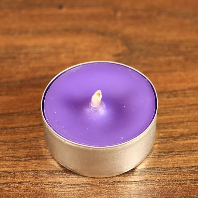 Magoi Agni Tealight - fioletowa świeca z wosku (herbaciarka) 6 sztuk