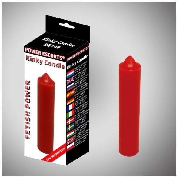 Power Escorts Kinky candle red low temperature candle 20 cm 20-BR148-RED