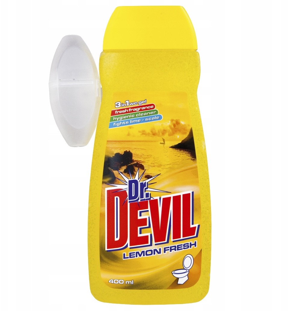 Devil Żel do Wc Dr 400ml zapas lemo+kosz