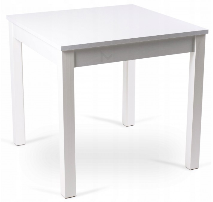 Mebel Elite Mały Stół Kwadratowy do Jadalni Kuchni DINGO Biały